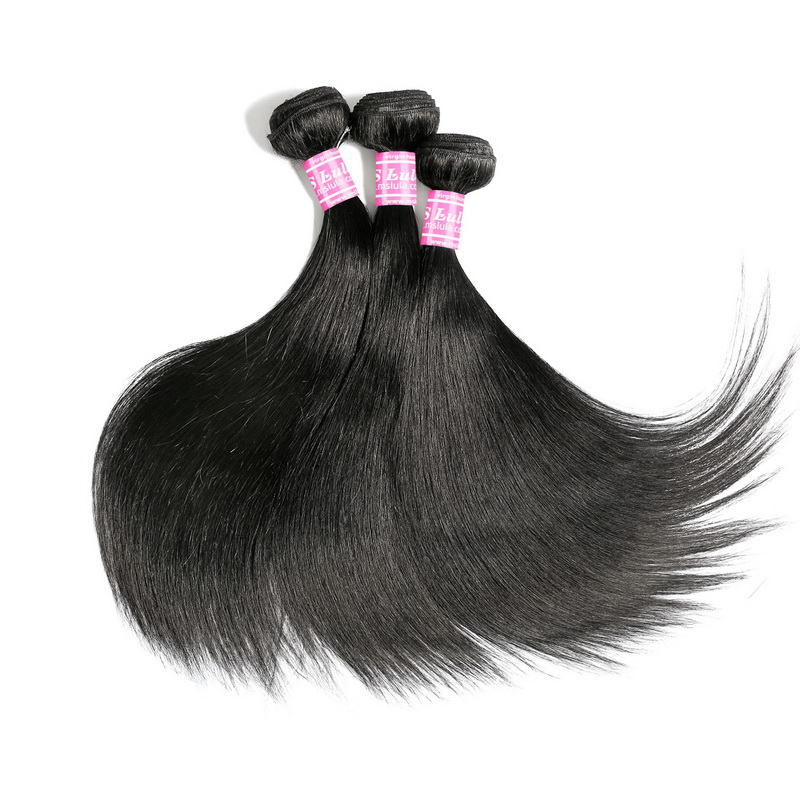 #1 Jet Black Natural Straight Human Hair Bundles
